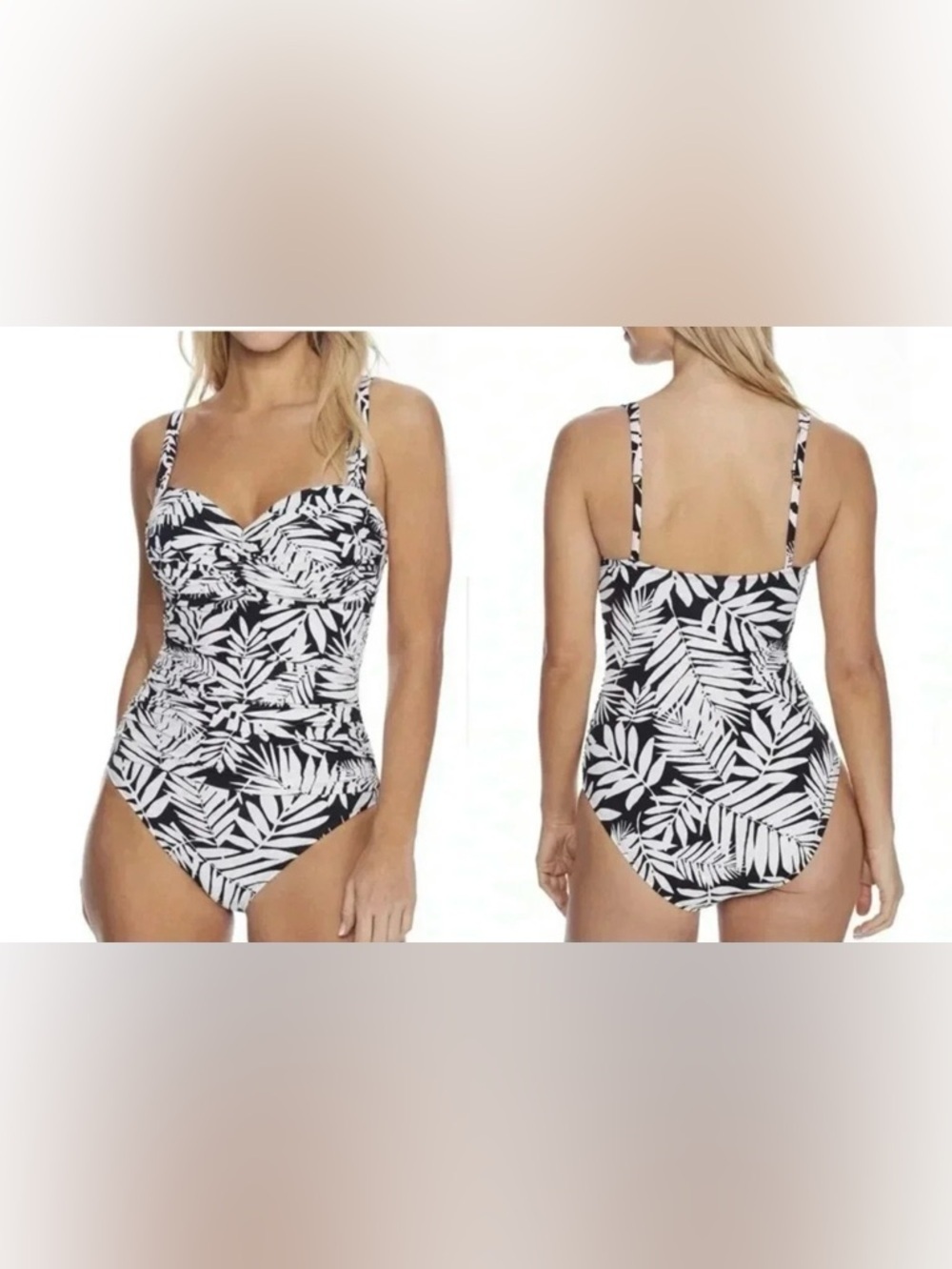 Bleu Rod Beattie Urban Oasis Shirred Underwire One-Piece Style Swimsuit
